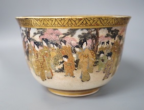 A Japanese Satsuma pottery bowl, Meiji period. 11cm diameter